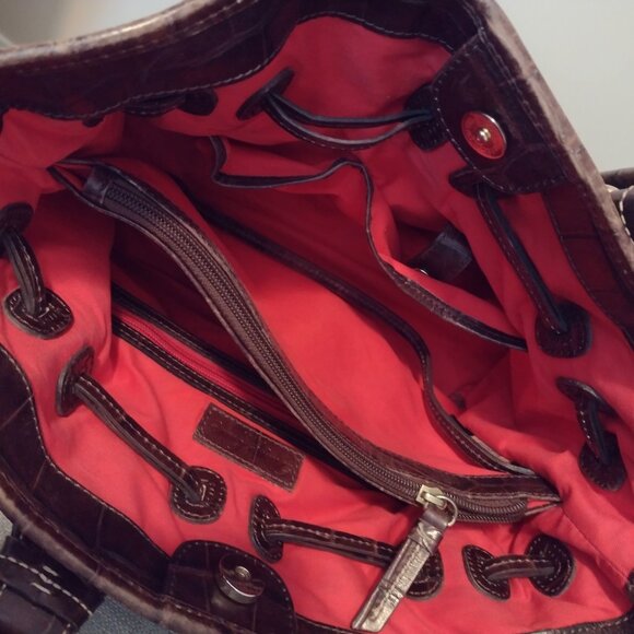 Dooney and Bourke Brown Moro Small Chira Handbag - Picture 6 of 11